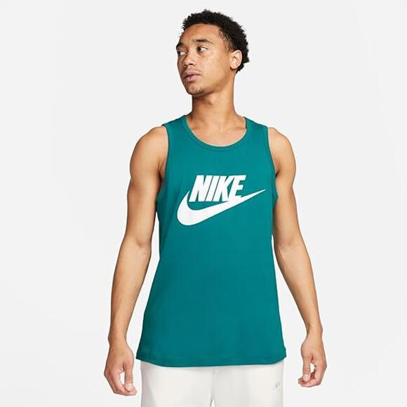NWT Nike Sportswear Men's Futura Icon Tank (Geode Teal/White, X-Large) - Picture 3 of 5